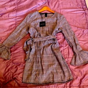 Chic black and white Parisian boutique dress